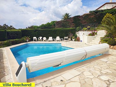 Villa piscine Fréjus Saint-Aygulf 83, les Issambres, le Grand Boucharel, 1 chambre rez de jardin, 4 couchages, au calme