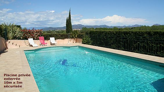  Villa, Etangs de Villepey, indépendante, 4 chambres, Saint Aygulf 83370, 8 couchages, piscine, internet gratuit 