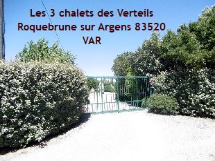  Les 3 chalets de Roquebrune sur Argens, 83520, chemin le Ressard, chalets des Verteils, pour 2 personnes, cadre verdoyant, au calme, loueur particulier 