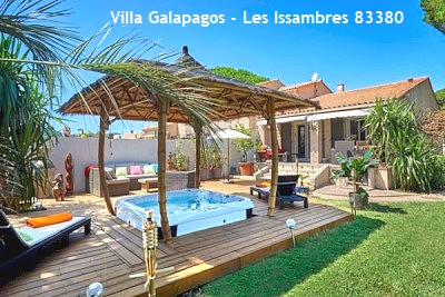  Les Issambres 83380, villa Galapagos, piscine, 2 chambres, proche plage de la Gaillarde, la Garonnette, climatisation, internet gratuit, espace détente Spa Sauna, parking privé 