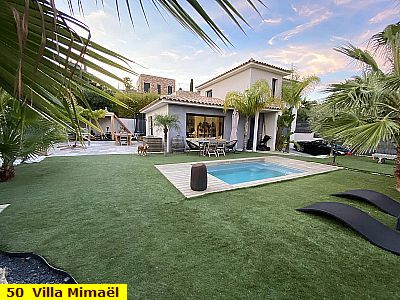 Villa piscine Saint-Aygulf 83370, 3 chambres, 6 pers. jardin clôturé, garage, particulier